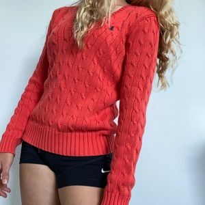 Orange Ralph Lauren knit sweater